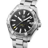  Shop Authentic Tag Heuer Aquaracer Automatic Caliber 5 Black Dial Silver Steel Strap Watch for Men - WBD2110.BA0928 - Luxxuri