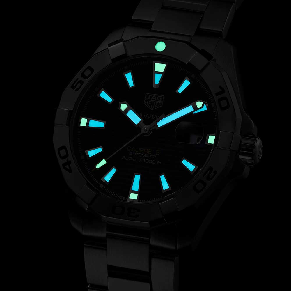  Shop Authentic Tag Heuer Aquaracer Automatic Blue Dial Silver Steel Strap Watch for Men - WBD2112.BA0928 - Luxxuri