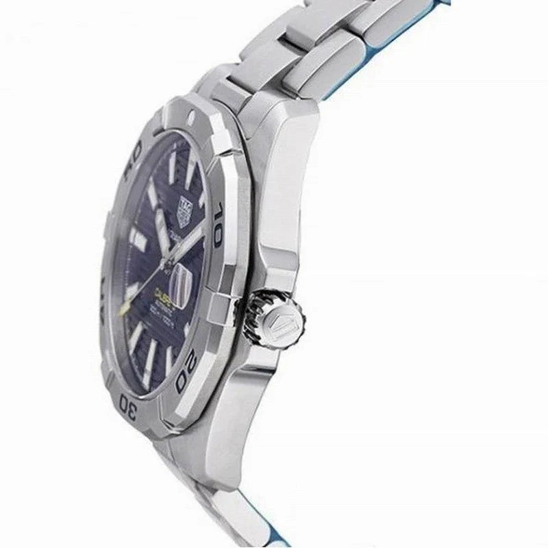  Shop Authentic Tag Heuer Aquaracer Automatic Blue Dial Silver Steel Strap Watch for Men - WBD2112.BA0928 - Luxxuri