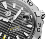  Shop Authentic Tag Heuer Aquaracer Calibre 5 Grey Dial Silver Steel Strap Watch for Men - WBD2113.BA0928 - Luxxuri