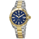  Shop Authentic Tag Heuer Aquaracer Calibre 5 Blue Dial Two Tone Steel Strap Watch for Women - WBD2120.BB0930 - Luxxuri