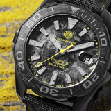  Shop Authentic Tag Heuer Aquaracer Calibre 5 Black NATO Strap Carbon Dial Watch for Men - WBD218B.FC6446 - Luxxuri