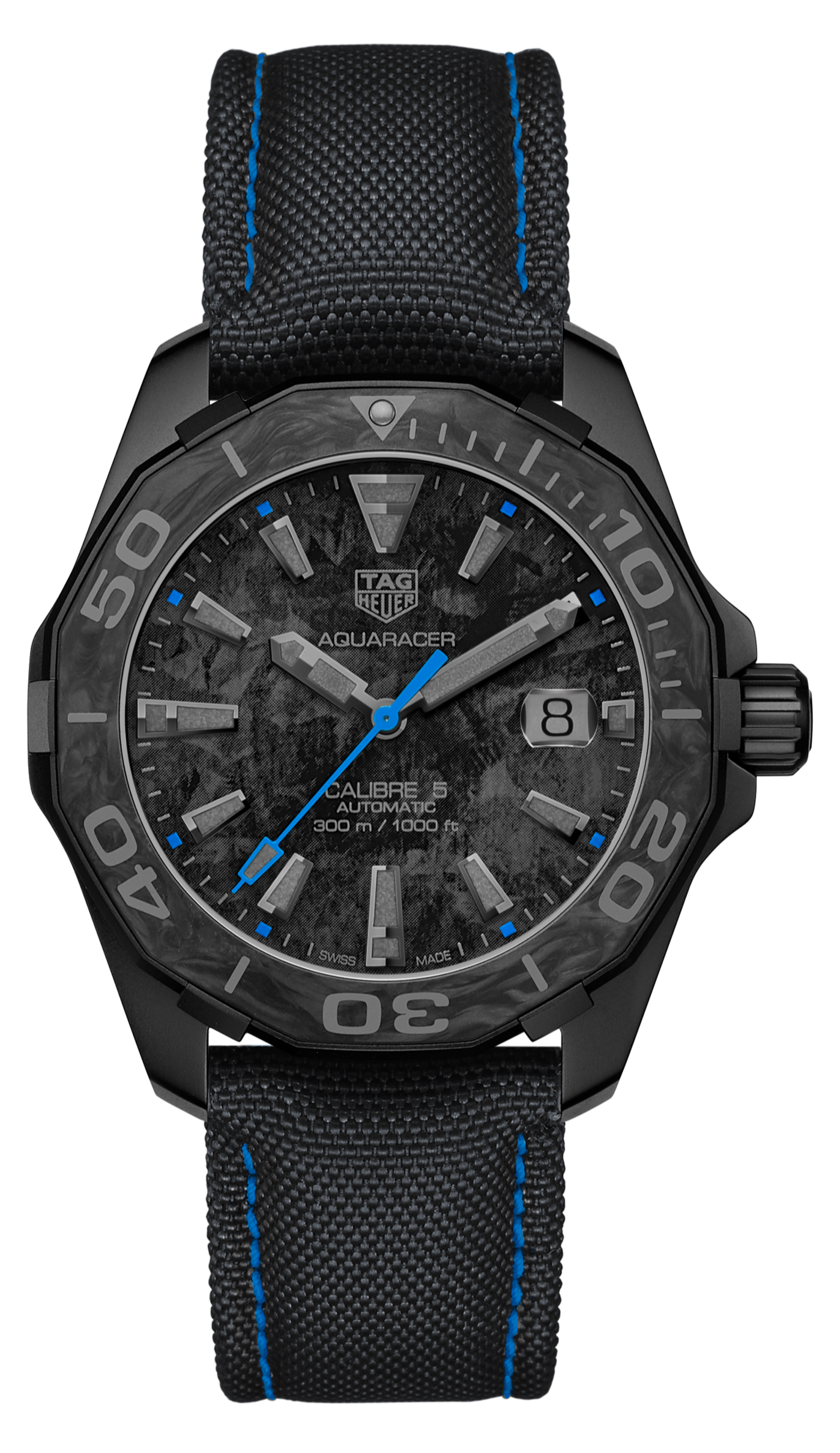 Tag Heuer Aquaracer Carbon Dial Watch for Men -  WBD218C.FC6447