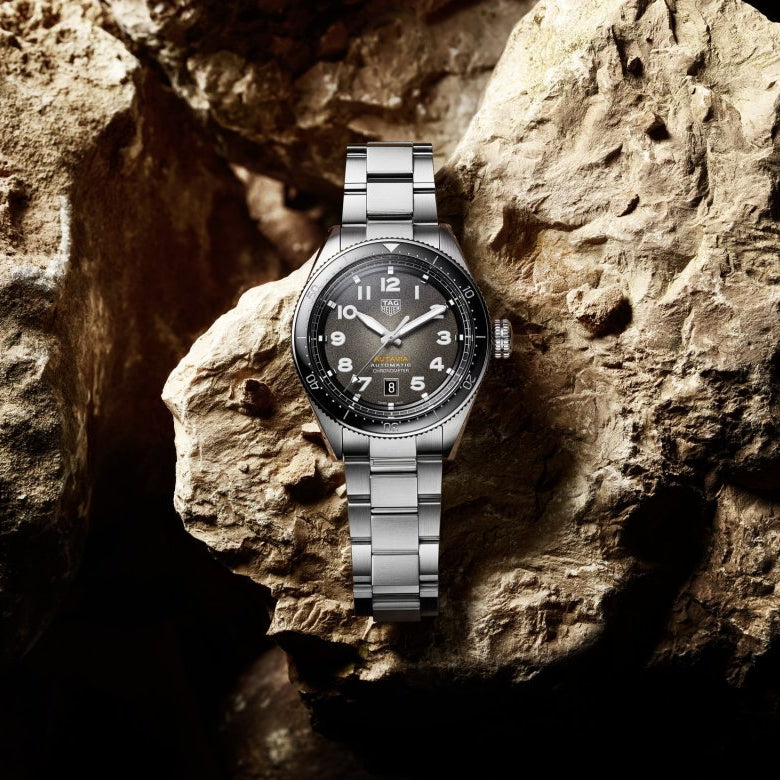 Tag Heuer Autavia Automatic Grey Dial Silver Steel Strap Watch for Men - WBE5114.EB0173