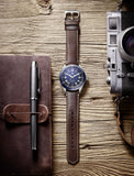  Shop Authentic Tag Heuer Autavia Calibre 5 Automatic Blue Dial Brown Leather Strap Watch for Men - WBE5116.FC8266 - Luxxuri
