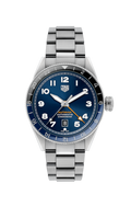 Tag Heuer Autavia Cosc GMT Automatic Blue Dial Silver Steel Strap Watch for Men - WBE511A.BA0650
