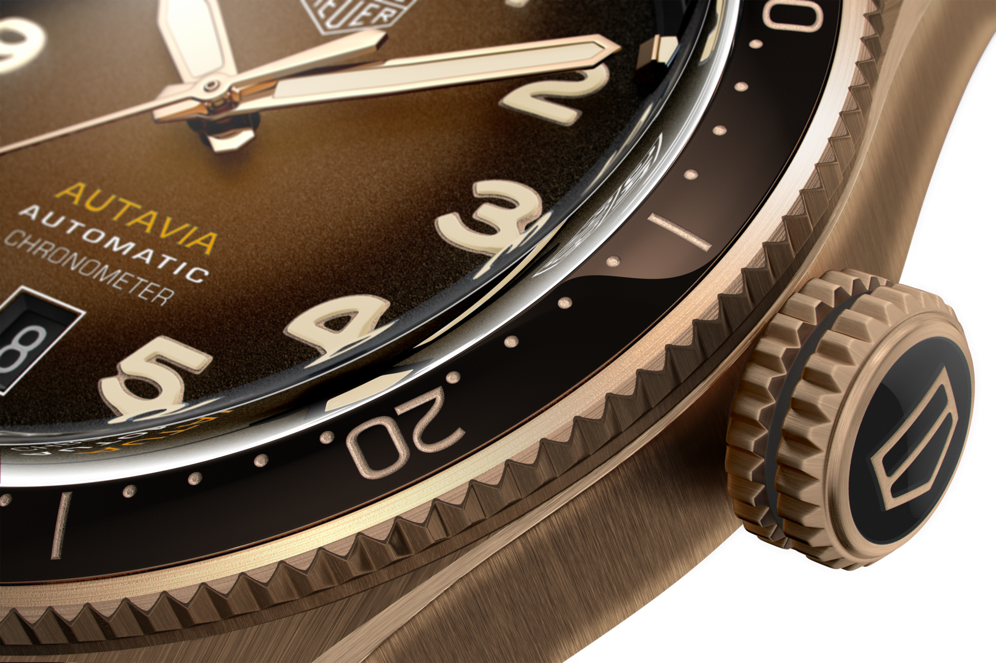  Shop Authentic Tag Heuer Autavia Brown Dial Brown Leather Strap Watch for Men - WBE5191.FC8276 - Luxxuri