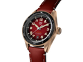 Tag Heuer Autavia Calibre 5 Chinese New Year Maroon Dial Maroon Leather Strap Watch for Men - WBE5193.FC8300