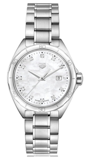  Shop Authentic Tag Heuer Formula 1 White Mother of Pearl Dial Silver Steel Strap Watch for Women - WBJ1319.BA0666 - Luxxuri