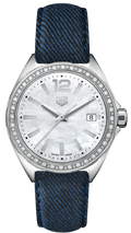 Tag Heuer Formula 1 Quartz Diamonds Mother of Pearl Dial Blue Leather Strap Watch for Women - WBJ131A.FC8251
