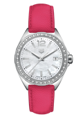  Shop Authentic Tag Heuer Formula 1 Quartz Mother of Pearl Dial Pink Leather Strap Watch for Women - WBJ131A.FC8252 - Luxxuri