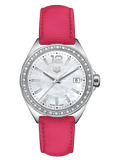  Shop Authentic Tag Heuer Formula 1 Quartz Mother of Pearl Dial Pink Leather Strap Watch for Women - WBJ131A.FC8252 - Luxxuri