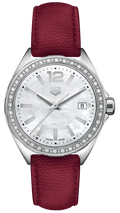  Shop Authentic Tag Heuer Formula 1 Quartz Mother of Pearl Dial Red Leather Strap Watch for Women - WBJ131A.FC8253 - Luxxuri