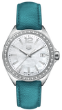  Shop Authentic Tag Heuer Formula 1 Quartz Diamonds Mother of Pearl Dial Blue Leather Strap Watch for Women - WBJ131A.FC8256 - Luxxuri