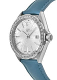  Shop Authentic Tag Heuer Formula 1 Quartz Diamonds Mother of Pearl Dial Blue Leather Strap Watch for Women - WBJ131A.FC8256 - Luxxuri