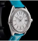  Shop Authentic Tag Heuer Formula 1 Quartz Diamonds Mother of Pearl Dial Blue Leather Strap Watch for Women - WBJ131A.FC8256 - Luxxuri