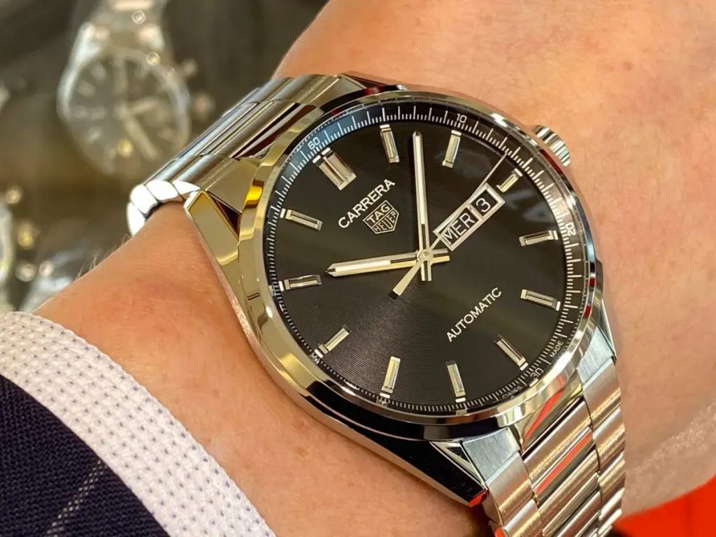  Shop Authentic Tag Heuer Carrera Day Date Automatic Black Dial Silver Steel Strap Watch for Men - WBN2010.BA0640 - Luxxuri