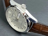  Shop Authentic Tag Heuer Carrera Day Date Silver Dial Brown Leather Strap Watch for Men - WBN2011.FC6484 - Luxxuri