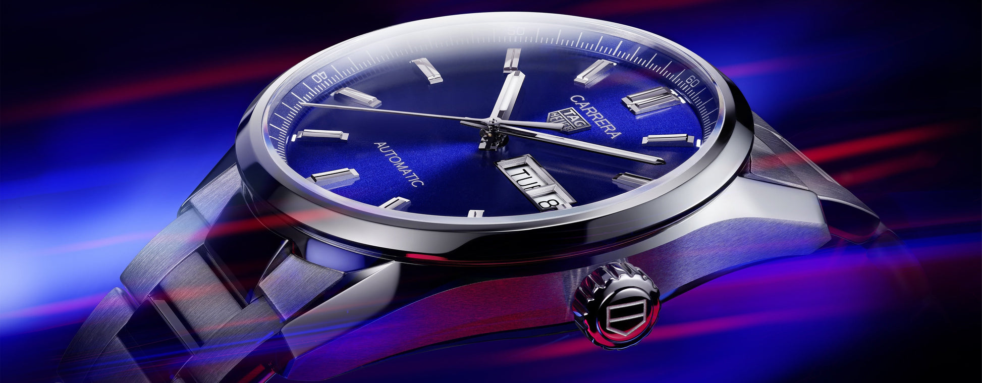  Shop Authentic Tag Heuer Carrera Day Date Blue Dial Silver Steel Strap Watch for Women - WBN2012.BA0640 - Luxxuri