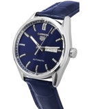  Shop Authentic Tag Heuer Carrera Day Date Blue Dial Blue Leather Strap Watch for Men - WBN2012.FC6502 - Luxxuri