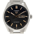  Shop Authentic Tag Heuer Carrera Day Date Black Dial Silver Steel Strap Watch for Men - WBN2013.BA0640 - Luxxuri