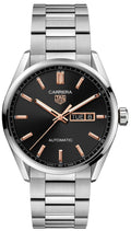  Shop Authentic Tag Heuer Carrera Day Date Black Dial Silver Steel Strap Watch for Men - WBN2013.BA0640 - Luxxuri