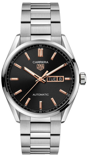  Shop Authentic Tag Heuer Carrera Day Date Black Dial Silver Steel Strap Watch for Men - WBN2013.BA0640 - Luxxuri