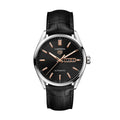  Shop Authentic Tag Heuer Carrera Day Date Black Dial Black Leather Strap Watch for Men - WBN2013.FC6503 - Luxxuri