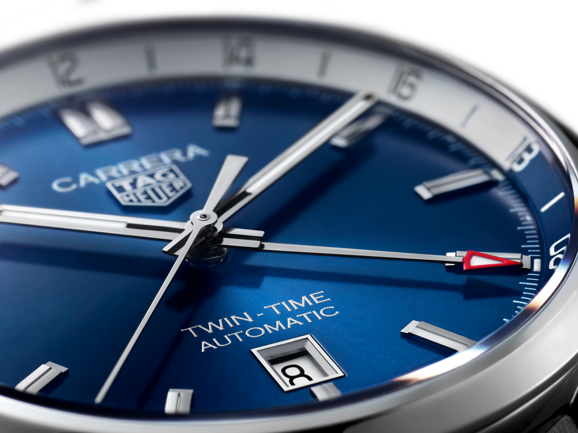  Shop Authentic Tag Heuer Carrera Twin Time Blue Dial Silver Steel Strap Watch for Men - WBN201A.BA0640 - Luxxuri