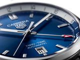  Shop Authentic Tag Heuer Carrera Twin Time Blue Dial Silver Steel Strap Watch for Men - WBN201A.BA0640 - Luxxuri