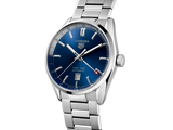  Shop Authentic Tag Heuer Carrera Twin Time Blue Dial Silver Steel Strap Watch for Men - WBN201A.BA0640 - Luxxuri
