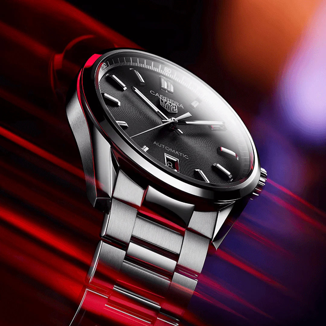  Shop Authentic Tag Heuer Carrera Date Black Dial Silver Steel Strap Watch for Men - WBN2110.BA0639 - Luxxuri