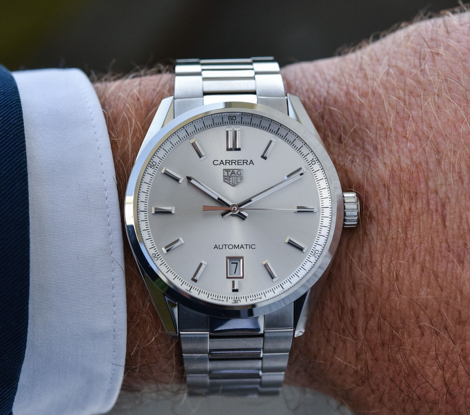  Shop Authentic Tag Heuer Carrera Date Silver Dial Silver Steel Strap Watch for Women - WBN2111.BA0639 - Luxxuri