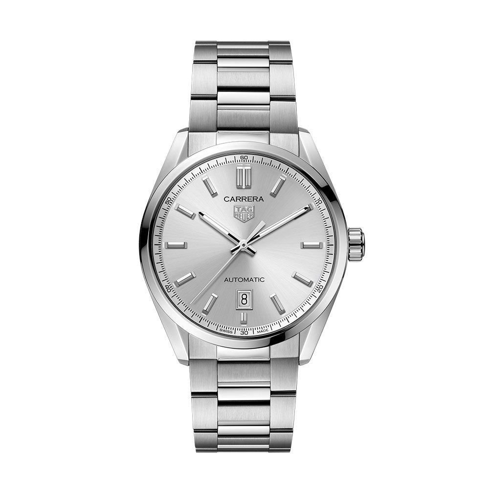  Shop Authentic Tag Heuer Carrera Date Silver Dial Silver Steel Strap Watch for Women - WBN2111.BA0639 - Luxxuri