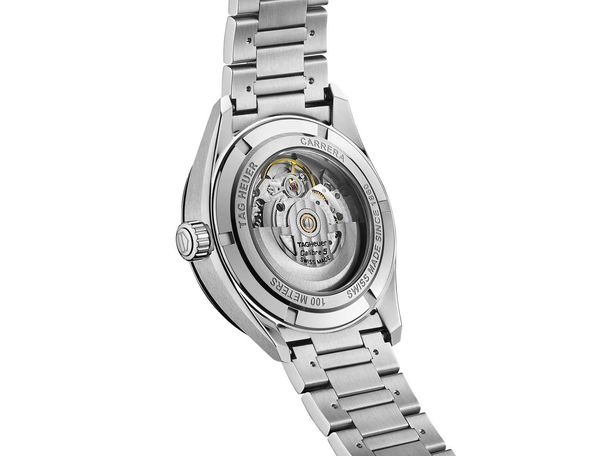 Tag Heuer Carrera Date Silver Dial Silver Steel Strap Watch for Women - WBN2111.BA0639