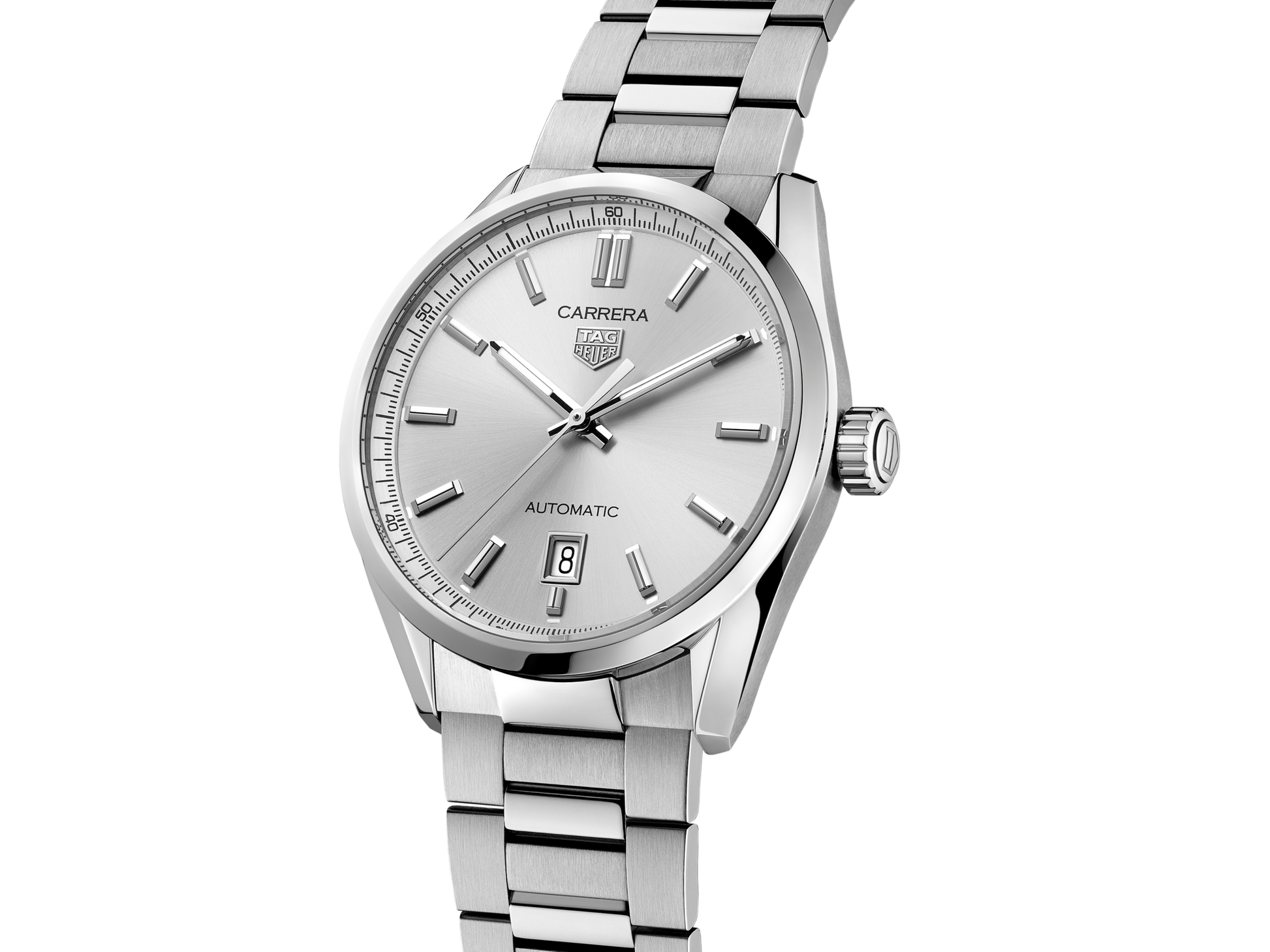  Shop Authentic Tag Heuer Carrera Date Silver Dial Silver Steel Strap Watch for Women - WBN2111.BA0639 - Luxxuri