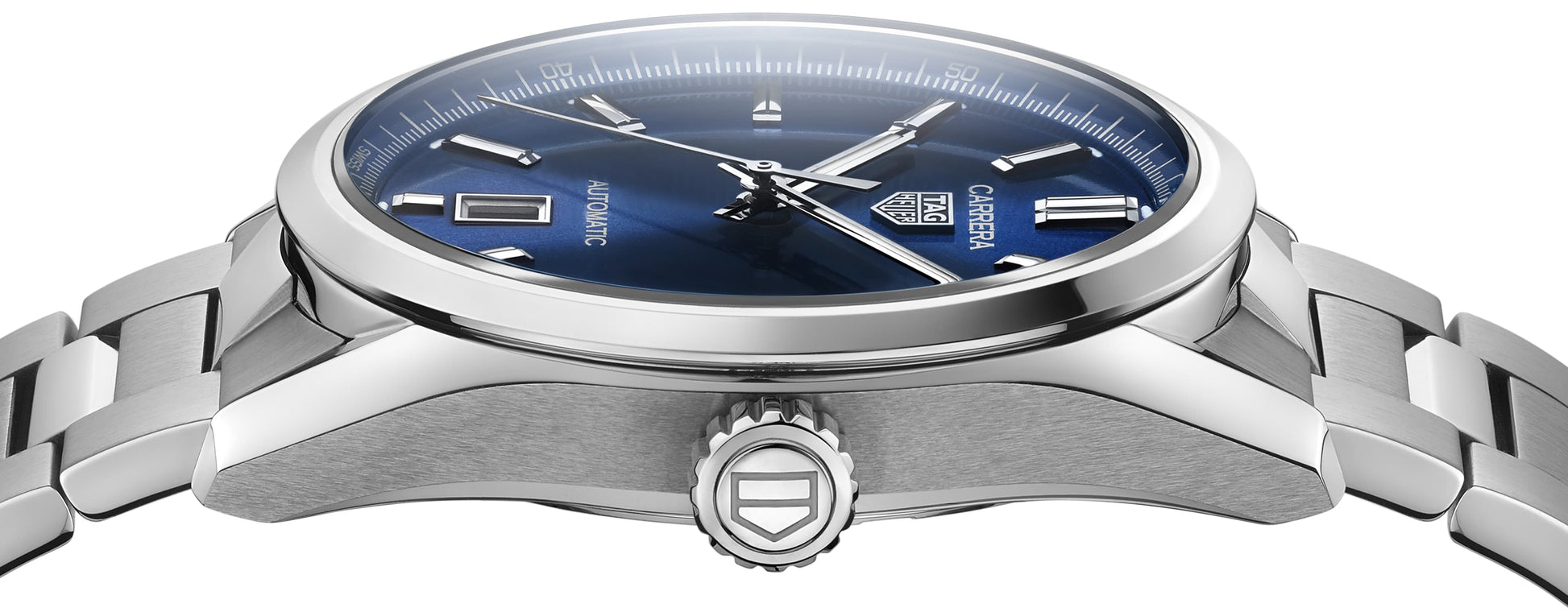  Shop Authentic Tag Heuer Carrera Date Blue Dial Silver Steel Strap Watch for Men - WBN2112.BA0639 - Luxxuri