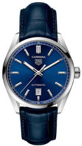  Shop Authentic Tag Heuer Carrera Date Blue Dial Blue Leather Strap Watch for Men - WBN2112.FC6504 - Luxxuri
