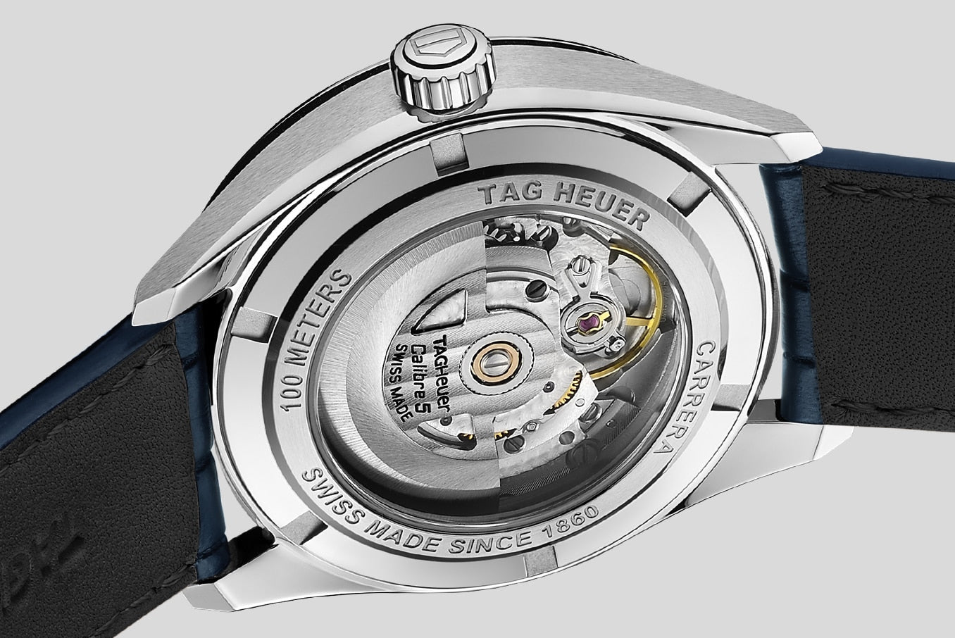  Shop Authentic Tag Heuer Carrera Date Blue Dial Blue Leather Strap Watch for Men - WBN2112.FC6504 - Luxxuri