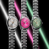  Shop Authentic Tag Heuer Carrera Date Automatic 18K Pink Dial Silver Steel Strap Watch for Women - WBN2313.BA0001 - Luxxuri