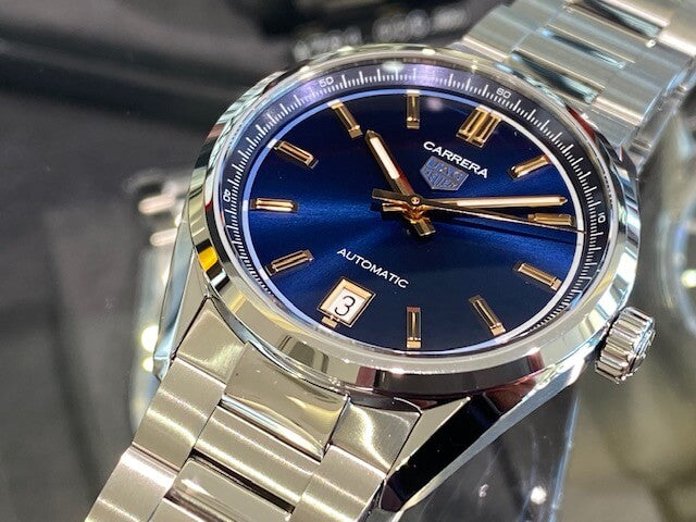  Shop Authentic Tag Heuer Carrera Date Blue Dial Silver Steel Strap Watch for Women - WBN2311.BA0001 - Luxxuri