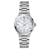  Shop Authentic Tag Heuer Carrera Mother of Pearl Dial Silver Steel Strap Watch for Women - WBN2410.BA0621 - Luxxuri