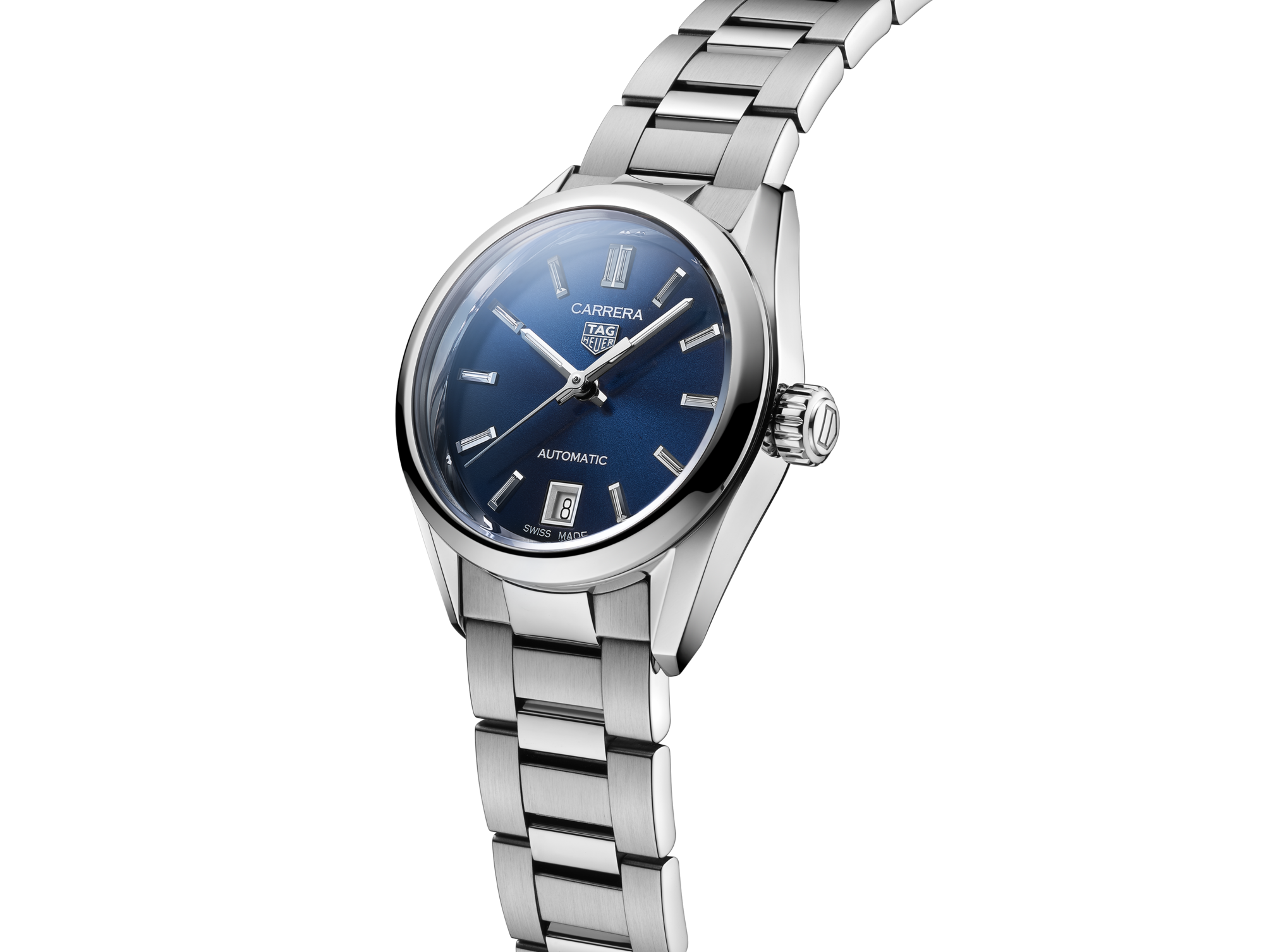 Tag Heuer Carrera Blue Dial Silver Steel Strap Watch for Women - WBN2411.BA0621