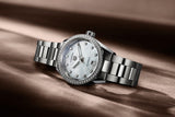  Shop Authentic Tag Heuer Carrera Date Diamonds Mother of Pearl Dial Silver Steel Strap Watch for Women - WBN2414.BA0621 - Luxxuri