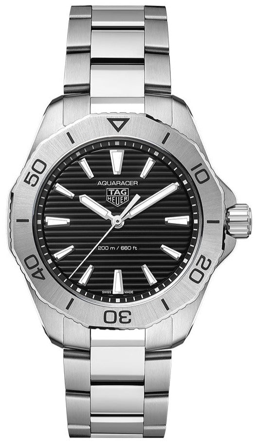  Shop Authentic Tag Heuer Aquaracer Professional 200 Quartz Black Dial Silver Steel Strap Watch for Men - WBP1110.BA0627 - Luxxuri