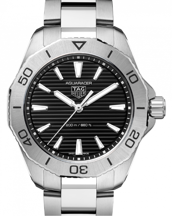  Shop Authentic Tag Heuer Aquaracer Professional 200 Quartz Black Dial Silver Steel Strap Watch for Men - WBP1110.BA0627 - Luxxuri