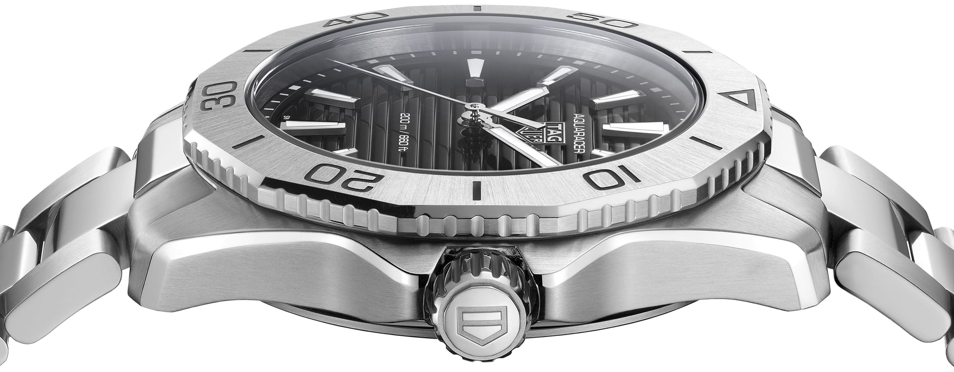  Shop Authentic Tag Heuer Aquaracer Professional 200 Quartz Black Dial Silver Steel Strap Watch for Men - WBP1110.BA0627 - Luxxuri