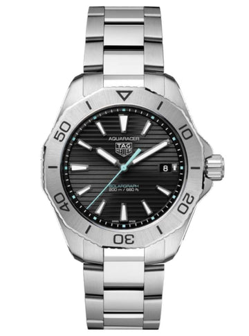  Shop Authentic Tag Heuer Aquaracer Professional 200 Solargraph Quartz Black Dial Silver Steel Strap Watch for Men - WBP1114.BA0000 - Luxxuri