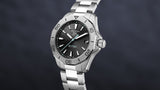  Shop Authentic Tag Heuer Aquaracer Professional 200 Solargraph Quartz Black Dial Silver Steel Strap Watch for Men - WBP1114.BA0000 - Luxxuri