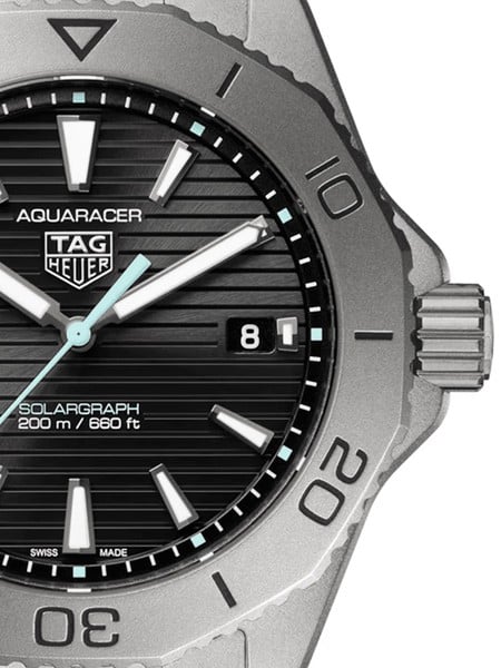  Shop Authentic Tag Heuer Aquaracer Professional 200 Solargraph Quartz Black Dial Silver Steel Strap Watch for Men - WBP1180.BF0000 - Luxxuri